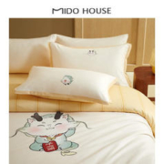 京东PLUS：MIDO HOUSE 铭都家居 100支全棉磨毛印花四件套 招财龙宝 1.5/1.8m