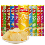 Lay's 乐事 薯片104g*6罐原味烤肉黄瓜味休闲膨化零食品小吃