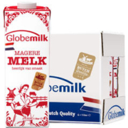 Globemilk 荷高 荷兰原装进口 荷高（Globemilk） 脱脂纯牛奶1L*6整箱装 3.7%乳蛋白