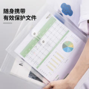 88VIP会员：deli 得力 包邮得力档案袋透明可视PP文件袋收纳袋加厚防水绳扣卷宗