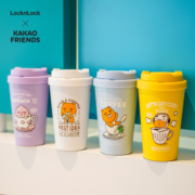 乐扣乐扣（LOCK&LOCK）元气保温杯不锈钢一键式弹跳盖咖啡杯车载商务杯子 KAKAO黄色 400ml
