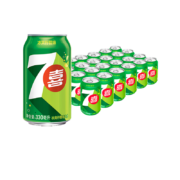 需超市福袋、88VIP：7-Up 七喜 碳酸饮料 柠檬味 330ml*24罐/箱
