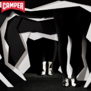 Camper 看步 Twins 女士设计感拼色牛皮中筒靴踝靴 K400583