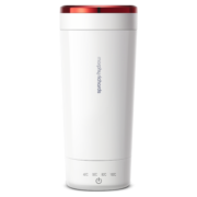摩飞电器（Morphyrichards） 电热杯小型旅行便携烧水杯冲奶烧水壶办公家用不锈钢养生保温杯 MR6060椰奶白 0.3L