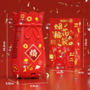 拥抱熊 新春烟花好运灯笼泡泡机 福袋泡泡机