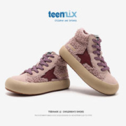 TEENMIX 天美意 儿童加绒加厚保暖鞋 紫色 34