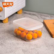 禧天龙保鲜盒食品级厨房冰箱收纳盒带盖塑料密封生鲜蔬菜水果盒冷藏冷冻 0.9L 冰箱冷藏软盖1个装