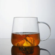笛央 玻璃杯家用内置观山杯高硼硅玻璃单层杯 380ml 1只
