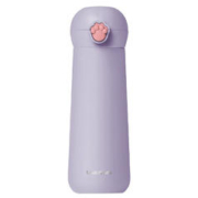 LOCK&LOCK 少女可爱猫猫萌系 弹跳带茶漏保冷保温杯 LHC3293GRP-400ML