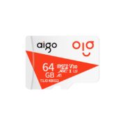 概率券：aigo 爱国者 T1JD Micro-SD存储卡 64GB（UHS-I、V30、U3、A1）