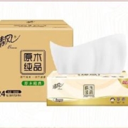 清风 原木纯品系列抽纸 3层24包100抽*3箱