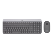罗技（Logitech） MK470 无线键鼠套装 全尺寸超薄 办公家用台式机笔记本电脑键盘鼠标套装 MK470无线套装  黑色+小鼠标垫