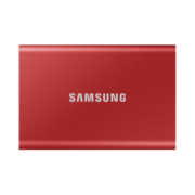 三星（SAMSUNG） 1TB Type-c USB 3.2 移动固态硬盘（PSSD） T7 红色 NVMe传输速度1050MB/s 超薄时尚