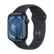 Apple 苹果 Watch Series 9 智能手表GPS+蜂窝款41毫米午夜色铝金属表壳午夜色运动型表带S/M MRJH3CH/A