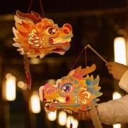 签到2个 新年国潮龙头灯手工diy