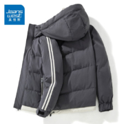 真维斯 棉服男装短款 灰色 XL