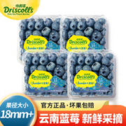 DRISCOLL'S/怡颗莓 怡颗莓 当季云南蓝莓超大果125g*4盒(18mm+)