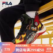FILA 斐乐 童鞋儿童2023冬中大童男童BOA旋钮运动鞋场上篮球鞋 火红/斐乐白-FW 36码/内长23.0cm