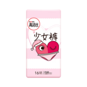 高洁丝（Kotex）少女裤超薄贴身安睡裤安心裤均码16条少女限定夜安裤裤型卫生巾