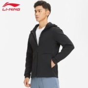 LI-NING 李宁 外套开衫卫衣男款春秋训练运动休闲夹克拉链宽松连帽上衣