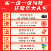 新年灯笼2024新款七彩旋转led乔迁之喜阳台大门口一对过年走马灯