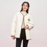 LEDIN 乐町 内绗缝羽绒夹克23秋冬新款三防休闲撞边复古学院风羽绒服
