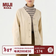 MUJI 無印良品 无印良品 MUJI 女式 木棉混 灯芯绒夹克 女短款外套秋冬季简约风 BDD91C3A 米白色 L(165/88A)