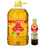 赠零添加酱油酱香生抽418ml！鲁花 香飘万家 5S压榨一级花生油 5.7L