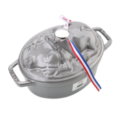 珐宝（staub）法国进口珐琅铸铁锅平底双耳煲汤锅炖锅烹饪锅具小猪锅电磁炉通用 小猪造型17cm