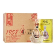 金门高粱 1958珍藏 清香型白酒 53度600ml*6瓶整箱装 宴请送礼（含礼袋）