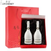 J.P.CHENET 香奈 红酒礼盒装葡萄酒双支法国歪脖子冰爽白起泡酒礼盒