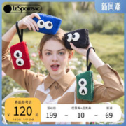 LeSportsac 乐播诗新款表情泰迪绒系列潮流休闲手拿小方包3627