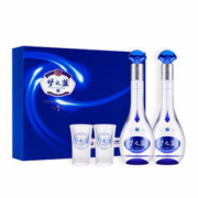 YANGHE 洋河 梦之蓝蓝色经典 口感绵柔浓香型高度白酒 礼盒 45度 500mL 2瓶 M3礼盒装