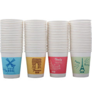 妙潔 妙洁 一次性纸杯子 咖啡杯商务杯世界风情杯 250ml*80只