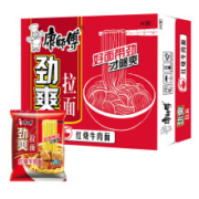 再降价、plus：康师傅 方便面整箱装 劲爽红烧牛肉面*24袋 泡面袋装速食