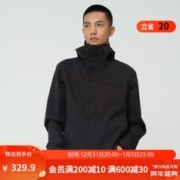 DECATHLON 迪卡侬 冲锋衣上衣男户外防风登山徒步防水夹克风衣运动外套保暖MH150 黑色（新老款logo不同） M