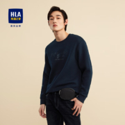 HLA 海澜之家 智慧绒印花保暖卫衣HNZWD4D147A 藏青花纹52 175/92A/L