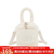 Lee 可爱兔子水桶包流行女包小包包单肩斜挎包流行仿羊羔毛手提包礼物 云朵白