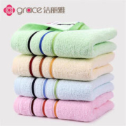 有券的上：GRACE 洁丽雅 纯棉毛巾加厚加大 2条装