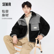 Semir 森马 不对称拼接工装夹克