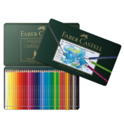 辉柏嘉（Faber-castell）进口绿盒水溶性彩铅36色专业手绘艺术家大师级绘画铅笔绿铁盒彩色铅笔117536