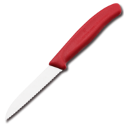 维氏瑞士军刀水果刀面包刀刀具多功能刀不锈钢波浪刃削皮刀红色6.7431