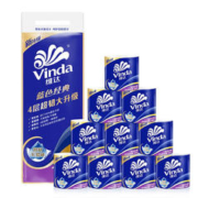 88VIP会员：Vinda 维达 蓝色经典有芯卷纸4层160克10卷纸巾卫生纸卷筒纸