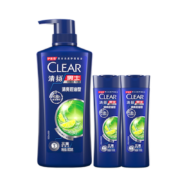 京东百亿补贴:清扬（CLEAR）男士去屑洗发水清爽控油型500g+100gX2 青柠薄荷醇 蓬松洗头膏C罗