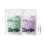 usmile 笑容加 双线牙线棒 200支