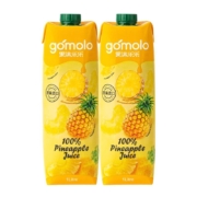再补券：gomolo 果满乐乐 原装进口100%菠萝汁 1L*2瓶