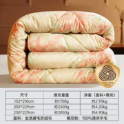 京东PLUS：FUANNA 富安娜 澳洲羊毛被 加厚被(100%澳洲羊毛+磨毛印花) 230*229cm