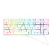 GANSS 3087T/3104T客制化机械键盘高斯三模无线键盘蓝牙2.4G有线热插拔办公游戏键盘 3087T白色【RGB】三模版 全键热插拔 蜜桃粉轴(轻柔线性轴)