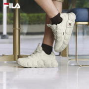 FILA 斐乐 可颂面包老爹鞋女鞋复古运动鞋男鞋2023冬季厚底休闲鞋