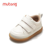 88VIP会员：Mutong 牧童 童鞋学步鞋女宝宝2023秋季新款1-3岁软底皮面小白鞋婴儿鞋子